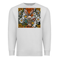 Dove Grey bunny Easter Premium Sweatshirt - CowhideDigitalArt
