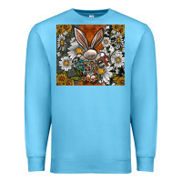 Ocean Blue bunny Easter Premium Sweatshirt - CowhideDigitalArt