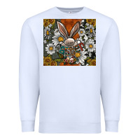 White bunny Easter Premium Sweatshirt - CowhideDigitalArt