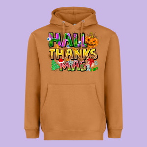 Holiday Fusion Art Heavyweight Hoodie Designed By Cowhidedigitalart