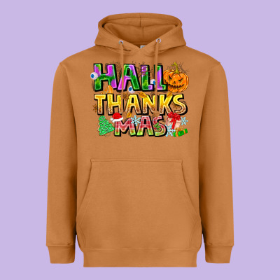 Holiday Fusion Art Heavyweight Hoodie Designed By Cowhidedigitalart