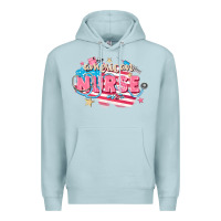 Blue Mist American Nurse Premium Hoodie - FaDigitalArtStudio