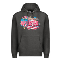 Charcoal Heather American Nurse Premium Hoodie - FaDigitalArtStudio