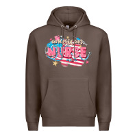 Coffee American Nurse Premium Hoodie - FaDigitalArtStudio