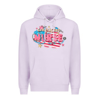 Lilac American Nurse Premium Hoodie - FaDigitalArtStudio