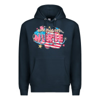 Navy American Nurse Premium Hoodie - FaDigitalArtStudio