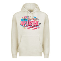 Oatmeal Heather American Nurse Premium Hoodie - FaDigitalArtStudio