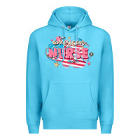 Ocean Blue American Nurse Premium Hoodie - FaDigitalArtStudio