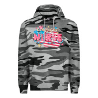Slate Camo American Nurse Premium Hoodie - FaDigitalArtStudio