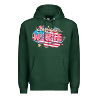 Sports Green American Nurse Premium Hoodie - FaDigitalArtStudio