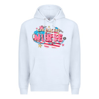 White American Nurse Premium Hoodie - FaDigitalArtStudio