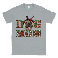 Heather Grey Christmas Dog Mom Classic Tee - RanaPortraitStore