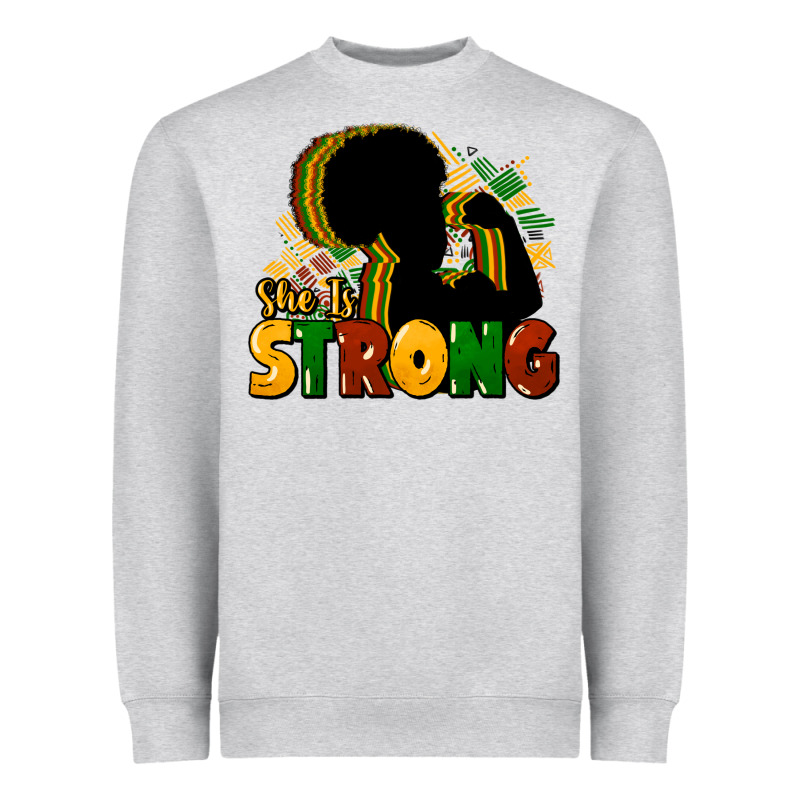 She Is Strong Black History Heavyweight Sweatshirt by HowdyJamesFarm | Teevron
