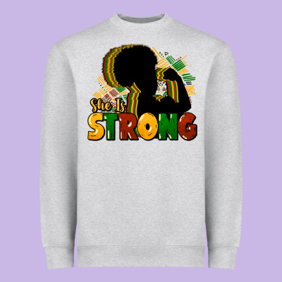 She Is Strong Black History Heavyweight Sweatshirt Designed By Howdyjamesfarm