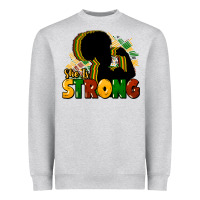 Heather Grey She is strong Black History Heavyweight Sweatshirt - HowdyJamesFarm