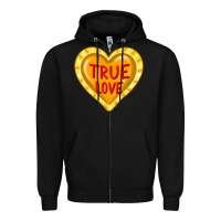 Black valentine's day hearts Zipper Hoodie - FaDigitalArtStudio