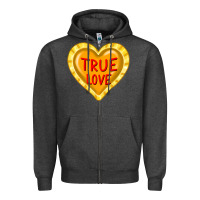 Charcoal Heather valentine's day hearts Zipper Hoodie - FaDigitalArtStudio