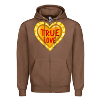 Chestnut valentine's day hearts Zipper Hoodie - FaDigitalArtStudio
