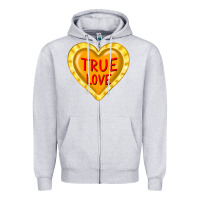 Heather Grey valentine's day hearts Zipper Hoodie - FaDigitalArtStudio