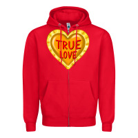 Red valentine's day hearts Zipper Hoodie - FaDigitalArtStudio