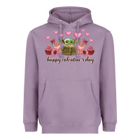 Lavender happy valentines day yoda Heavyweight Hoodie - CowhideDigitalArt