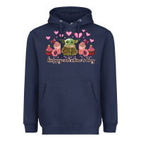 Navy happy valentines day yoda Heavyweight Hoodie - CowhideDigitalArt