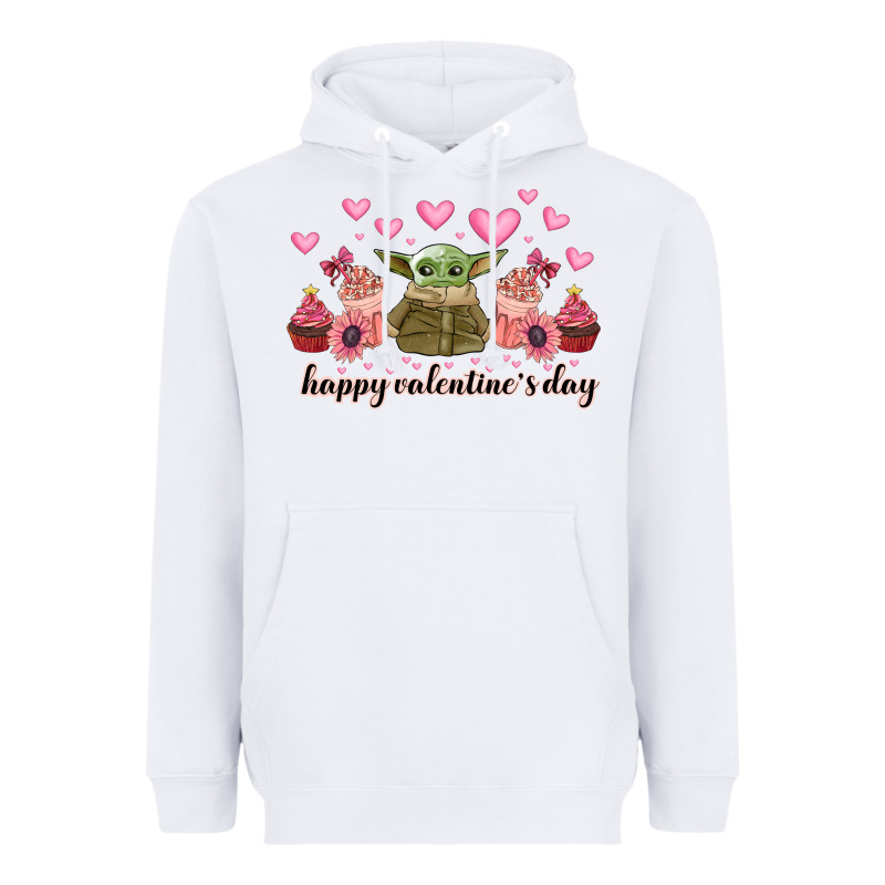Happy Valentines Day Yoda Heavyweight Hoodie by CowhideDigitalArt | Teevron