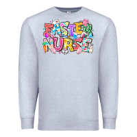 Heather Grey Easter Nurse Premium Sweatshirt - CowhideDigitalArt