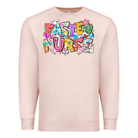 Pale Pink Easter Nurse Premium Sweatshirt - CowhideDigitalArt