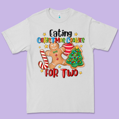 Eating Christmas Cookies For Two Premium Tee Designed By Maliassmallbusiness
