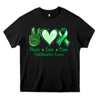 Black Peace love cure Gallbladder Cancer Heavy Core Tee - NancyCooperArtShop