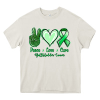 Cream Peace love cure Gallbladder Cancer Heavy Core Tee - NancyCooperArtShop