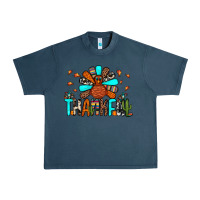 Midnight Navy thankful turkey Urban Heavy Tee - JahusDesignShop
