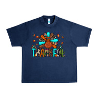 Navy thankful turkey Urban Heavy Tee - JahusDesignShop