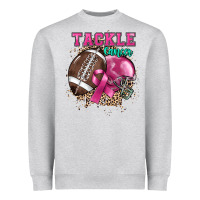 Heather Grey Tackle Cancer Heavyweight Sweatshirt - HowdyJamesFarm