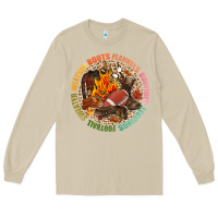 Mushroom Boots flannels bonfires leggins football Long Sleeve Tee - NancyCooperArtShop