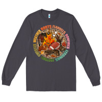Smoke Boots flannels bonfires leggins football Long Sleeve Tee - NancyCooperArtShop