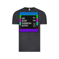 Vintage Black Eat Sleep Chemıstray Repeat Vintage Tee - Bettercallsaul