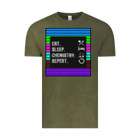 Vintage Olive Eat Sleep Chemıstray Repeat Vintage Tee - Bettercallsaul