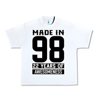 White Made in 98 22 Years Of Awesomeness Urban Heavy Tee - Bettercallsaul