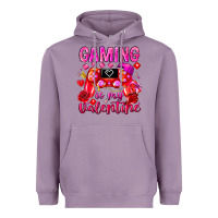 Lavender Gaming is My Valentine Heavyweight Hoodie - CowhideDigitalArt