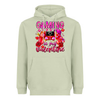 Matcha Gaming is My Valentine Heavyweight Hoodie - CowhideDigitalArt