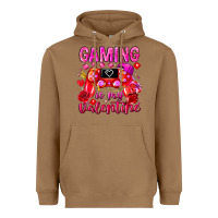 Toasted Coconut Gaming is My Valentine Heavyweight Hoodie - CowhideDigitalArt