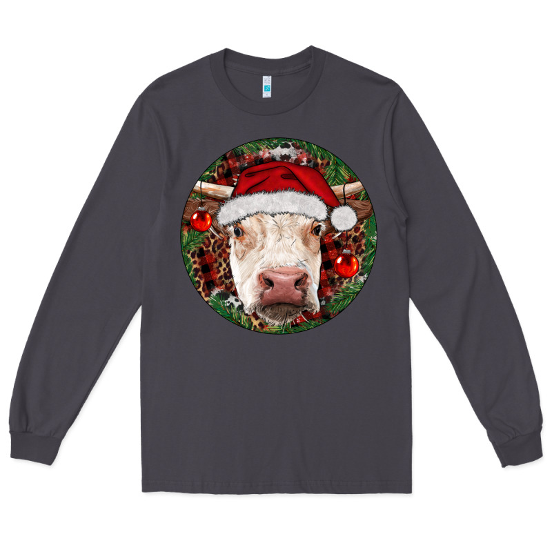 Hereford Cow Christmas Long Sleeve Tee by RanaPortraitStore | Teevron