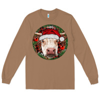 Toasted Coconut Hereford Cow Christmas Long Sleeve Tee - RanaPortraitStore