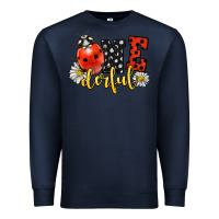 Navy onederful wonderful ladybug Premium Sweatshirt - LillyAllenDesigns