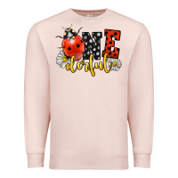 Pale Pink onederful wonderful ladybug Premium Sweatshirt - LillyAllenDesigns