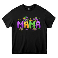 Black mardi gras mama Heavy Core Tee - MaliasSmallBusiness