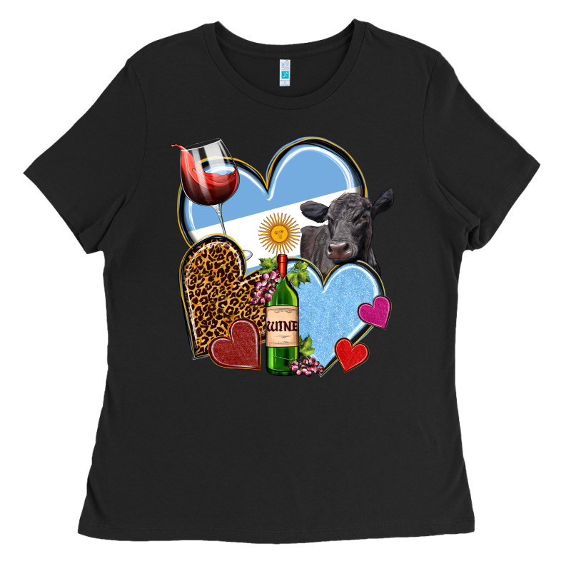 Argentina Hearts Ladies Tee by NancyCooperArtShop | Teevron