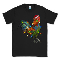 Black Christmas Lights Rooster Classic Tee - RanaPortraitStore
